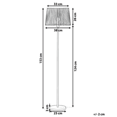 Beliani Světle dřevěná stojací lampa FORGE