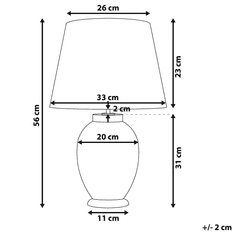 Beliani Fialová stolní lampa BRENTA