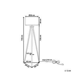 Beliani Měděná stojací lampa se stativem STILETTO