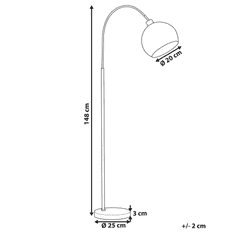 Beliani Stojací lampa kovová černá GUMARA