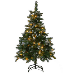 Beliani Vánoční stromeček matný nasvícený 120 cm zelený PALOMAR