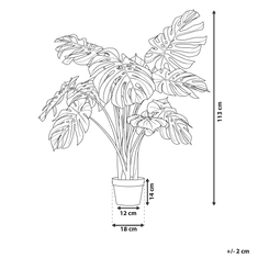 Beliani Umělá rostlina v květináči 113 cm MONSTERA PLANT