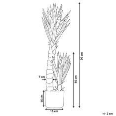 Beliani Umělá rostlina v květináči 90 cm YUCCA