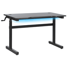 Beliani Herní stůl RGB LED ručně nastavitelný 120 x 60 cm černý DURBIN