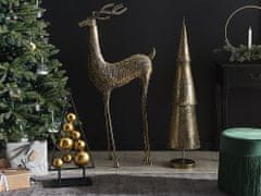 Beliani Kovový vánoční stromek 114 cm zlatý KEMI