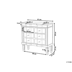 Beliani Komoda se zrcadlovým efektem MOZELA