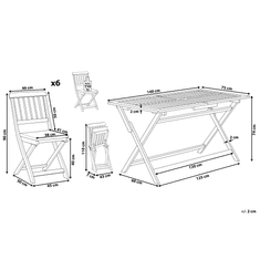 Beliani Zahradní souprava stolu a židlí CENTO