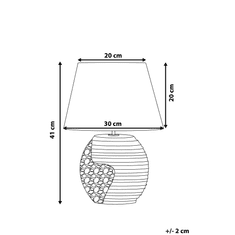 Beliani Moderní béžově-bronzová stolní lampa ESLA