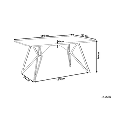 Beliani Jídelní stůl 160 x 90 cm betonový vzhled BUSCOT