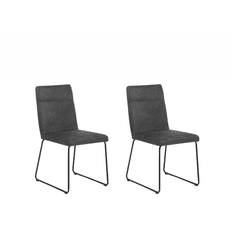 Beliani Dvě šedé jídelní židle NEVADA
