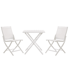 Beliani Hliníkový bistro set CAORLE bílý