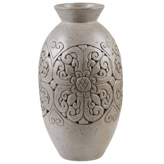 Beliani Dekorativní šedá váza ELEUSIS