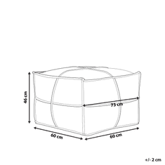 Beliani Puf 60 x 45 cm, ekokůže hnědý BORI