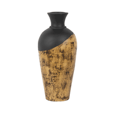 Beliani Dekorativní váza černo hnědá BONA