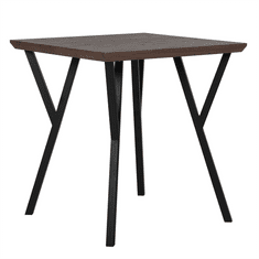 Beliani Jídelní stůl 70 x 70 cm, tmavé dřevo s černým BRAVO