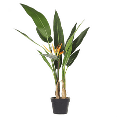 Beliani Umělá rostilina v květináči 115 cm STRELITZIA TREE