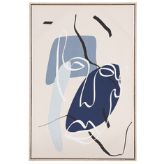 Beliani Obraz na plátně v rámu 63 x93 cm modrý/béžový OSTERIOLA