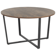 Beliani Konferenční stolek tmavé dřevo / černá ORICK