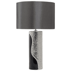 Beliani Černá a stříbrná stolní lampa na noční stolek AIKEN