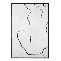 Beliani Obrázek na plátně v rámečku 63 x 93 cm, černobílý MARANGO