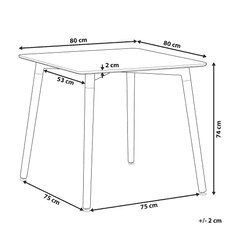 Beliani Černý jídelní stůl BUSTO 80 x 80 cm