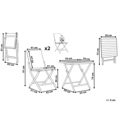 Beliani Hliníkový bistro set CAORLE bílý