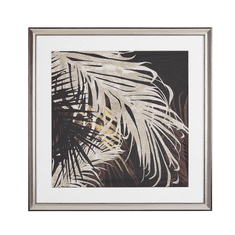 Beliani Zarámovaný obrázek 60 x 60 cm zlatohnědý TOGBO