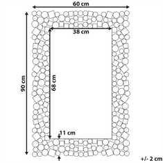 Beliani Nástěnné zrcadlo MERNEL 60 x 90 cm