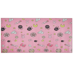 Beliani Dětský koberec 80 x 150 cm růžový GOZLER