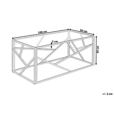 Beliani Konferenční skleněný stolek stříbrný ORLAND