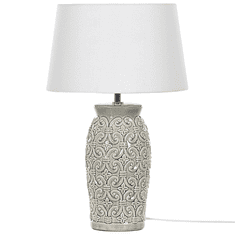 Beliani Keramická stolní lampa šedá KHOPER