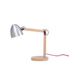 Beliani Stříbrná stolní lampa na čtení VELEKA