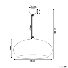 Beliani Závěsná lampa ve zlaté barvě LIMNATIS