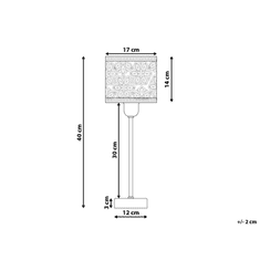 Beliani Niklová stolní lampa SAJO S