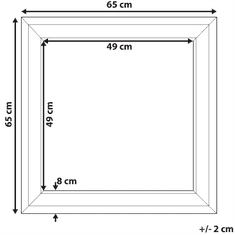 Beliani Nástěnné zrcadlo CAVAN 65x65cm stříbrné