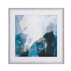 Beliani Zarámovaný obrázek 60 x 60 cm, modrý MONGA