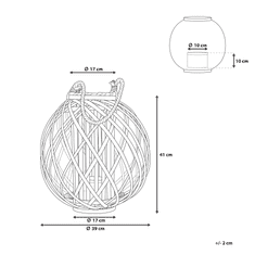 Beliani Proutěný lampion bílý SAMOA