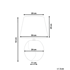 Beliani Hnědá stolní lampa ARGUN