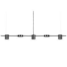 Beliani Kovové stropní LED svítidlo s 5 světly černé SESTRA