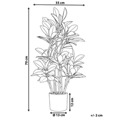 Beliani Umělá rostlina v květináči 70 cm MAGNOLIA