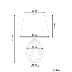 Beliani Šedá stolní lampa FERGUS