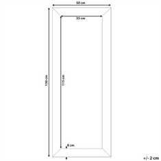 Beliani Nástěnné zrcadlo 50 x 130 cm černé PLAISIR