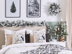Beliani Sada 2 dekorativních polštářů s vánočním motivem 45 x 45 cm černobílá SVEN