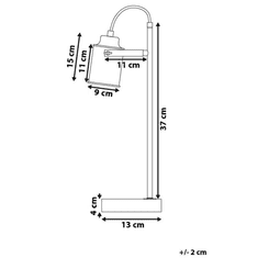 Beliani Černá stolní lampa 37 cm MUNDAKA