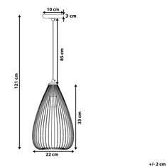 Beliani Měděná závěsná lampa CONCA