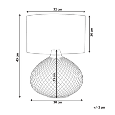 Beliani Stříbrná stolní lampa MADON