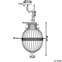 Beliani Stropní černá lampa HARMEN