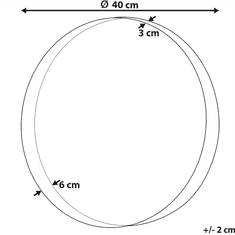 Beliani Měděné zrcadlo ø 40 cm PINEY