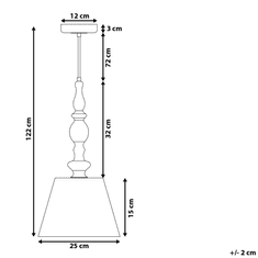 Beliani Černá závěsná lampa FLUVIA