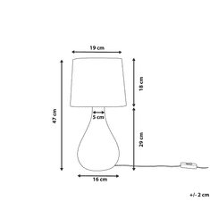 Beliani Stolní lampa černo měděná 47 cm ABRAMS